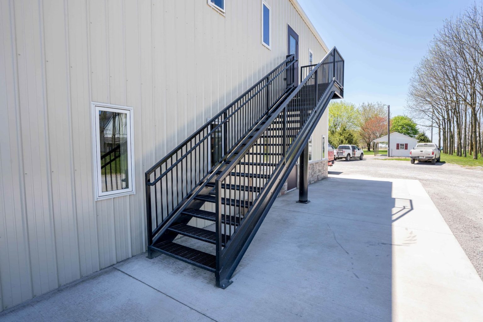 Commercial Stair with Bar Grate Treads