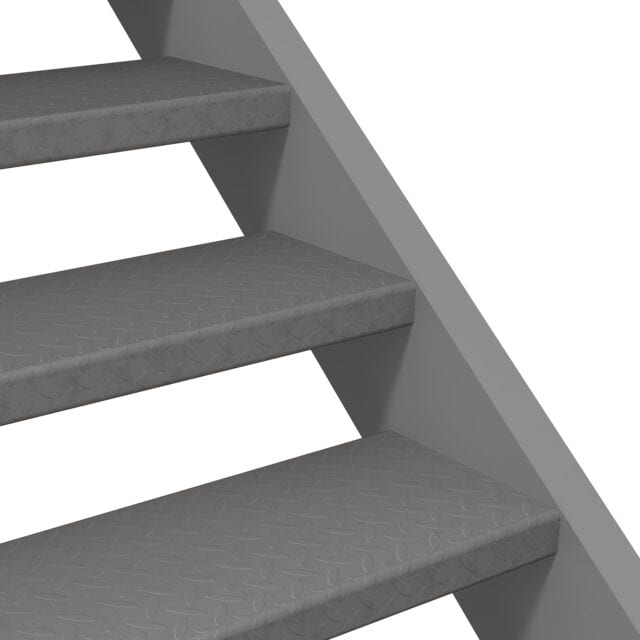 Diamond Plate Stair Treads with Open Risers