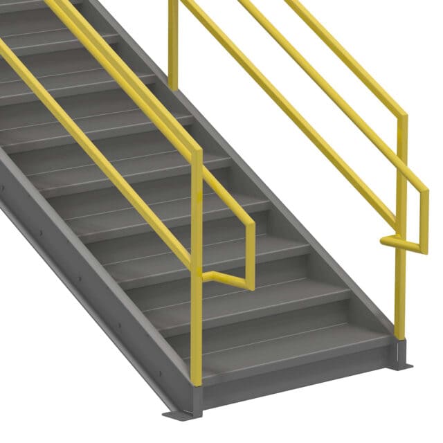 Type C Stair Rail with Inner Handrail